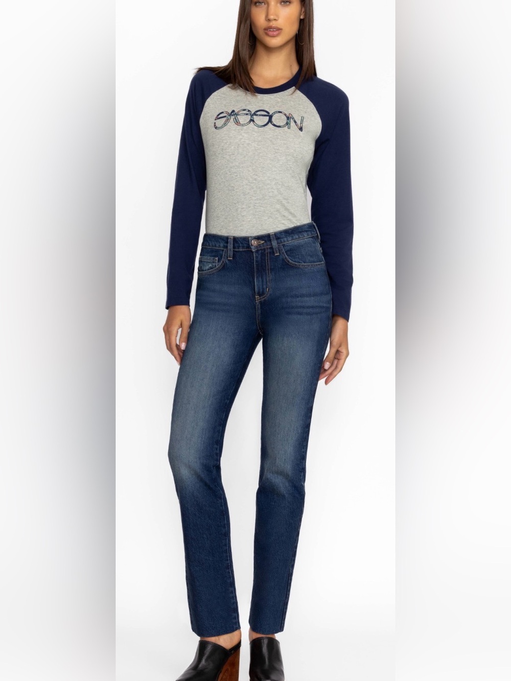 JW X SASSON JOHNNY WAS STRAIGHT LEG JEAN Size 26 Excellent Condition - Picture 1 of 8